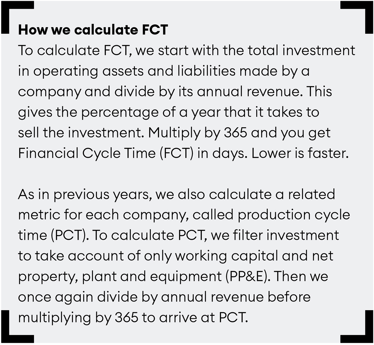 How we calculate FCT insights